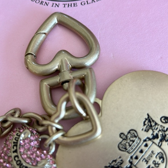 Vintage Juicy Couture keychain handbag charm vintage heart Scotty dog key fob - Picture 11 of 16